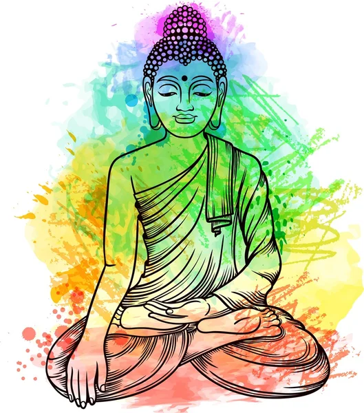 Buddha-Vektorillustration. — Stockvektor