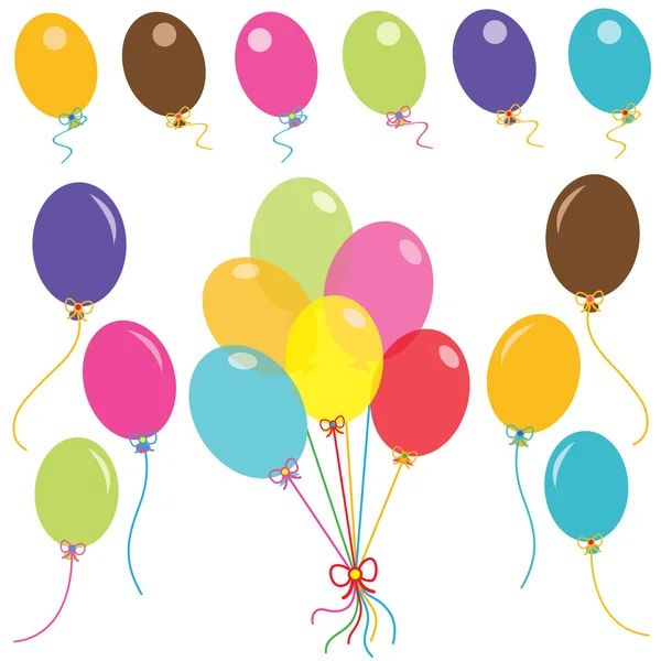 Çizgi film renkli balonlar — Stok fotoğraf