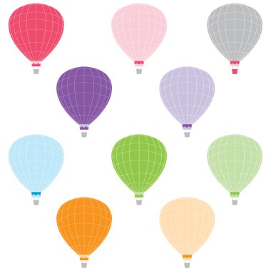 Renkli sıcak hava balonları