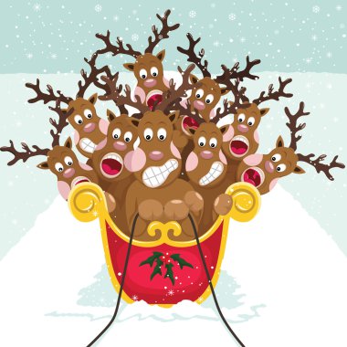 sevimli Noel reindeer