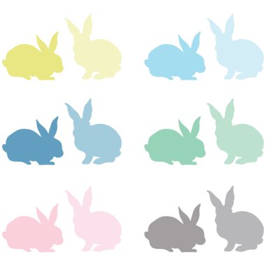 Bunny siluet öğeleri