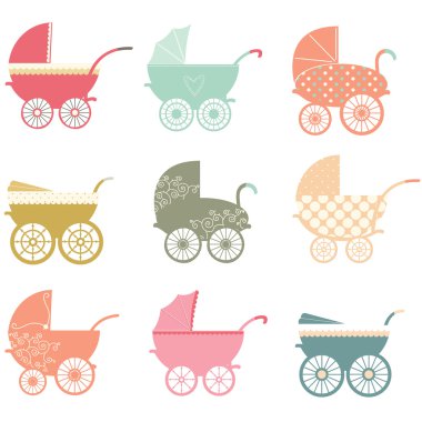 Baby Stroller Elements clipart