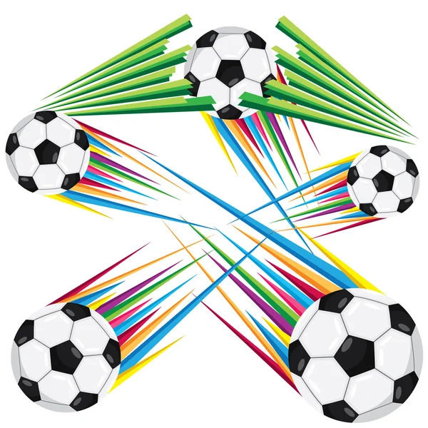 Rainbow fotbalový míč — Stockový vektor