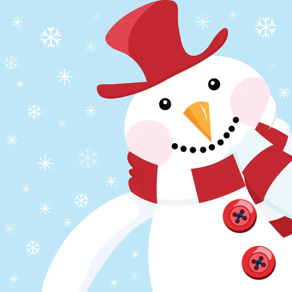 Snowman Christmas Card — Stock Vector