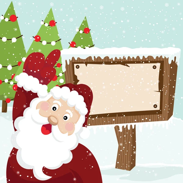 Санта-Клаус и билборды — стоковый вектор