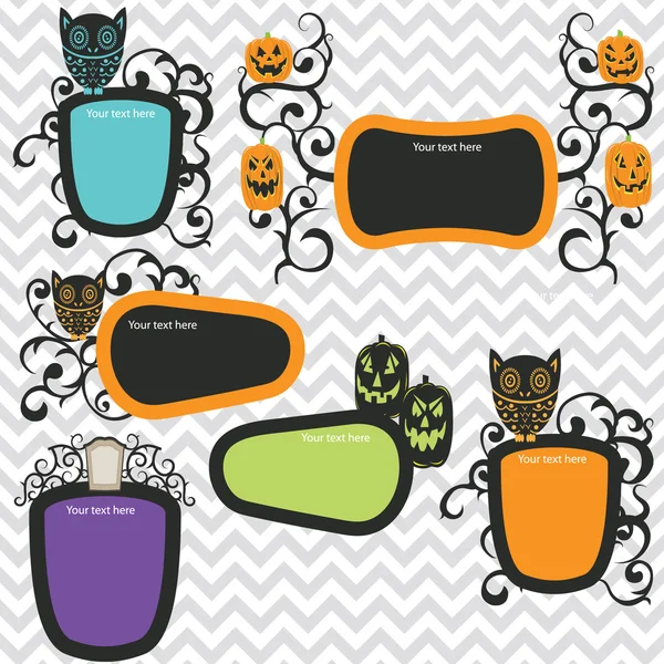 Uitnodiging voor Halloween-Frames — Stockvector