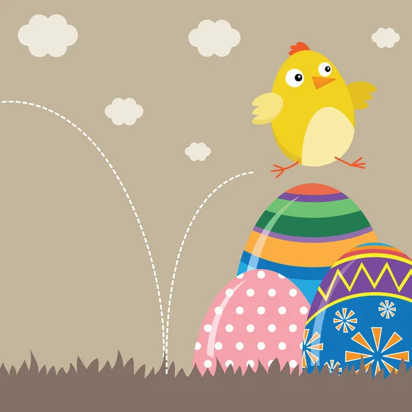 Joyeux jour de Pâques mignon — Image vectorielle
