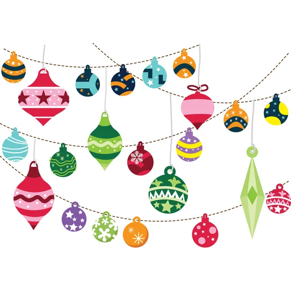 Christmas Ornaments Elements — Stock Vector
