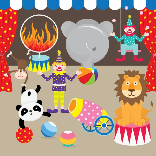 Circus carnaval elementen — Stockvector