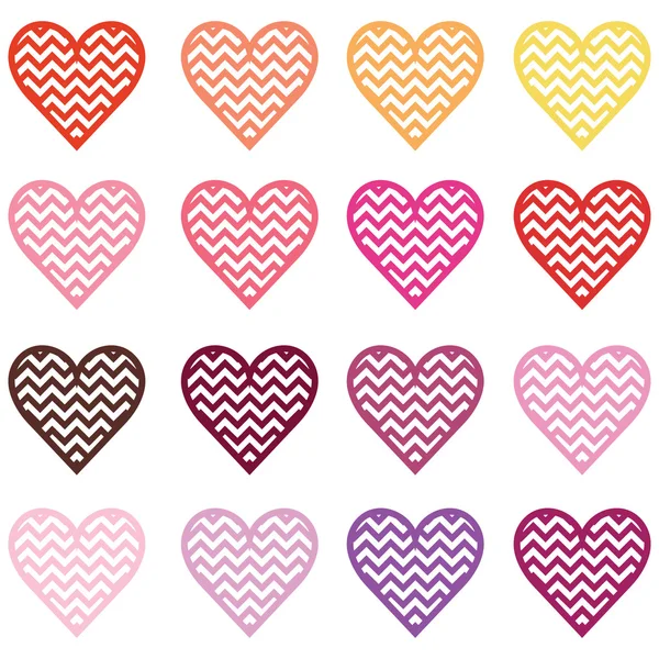 Forme de coeur coloré — Image vectorielle