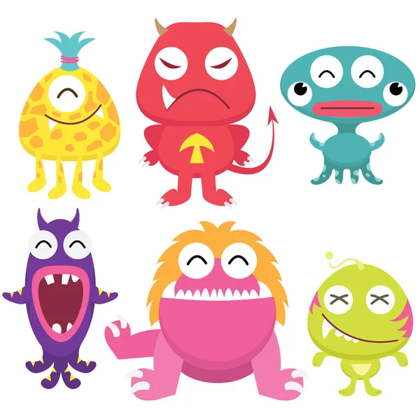 Nest Monsters Set — Stockvector