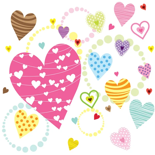 Hearts Shape Patterns — Stock Vector