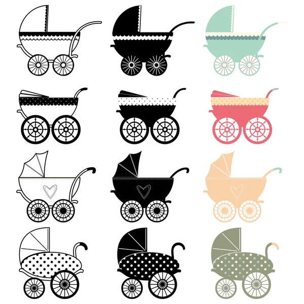 Baby Stroller Pram Stock Vector