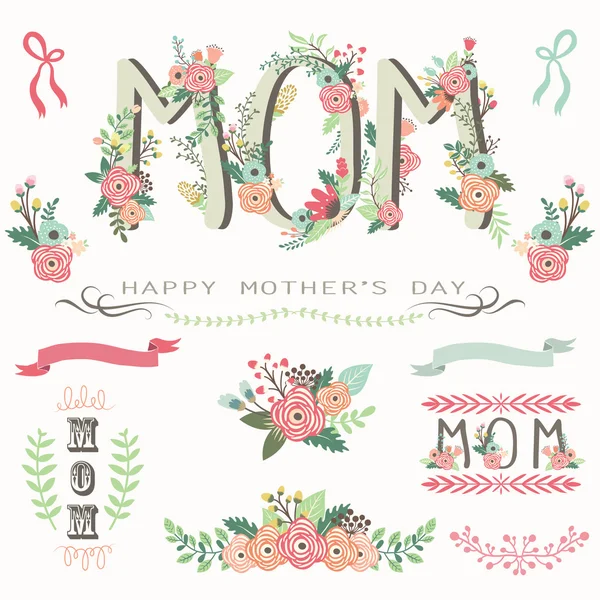 Floral Mother's Day Collections — Stock Vector