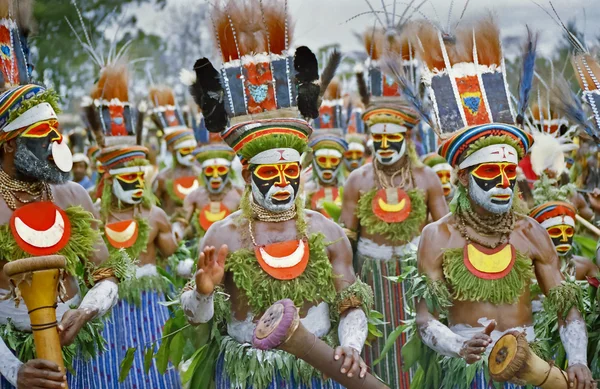 Papua New Guinea tribes men. — Stock Photo, Image