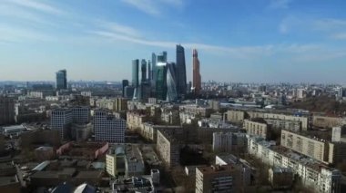 Anteni Moscow City çekim cityscape