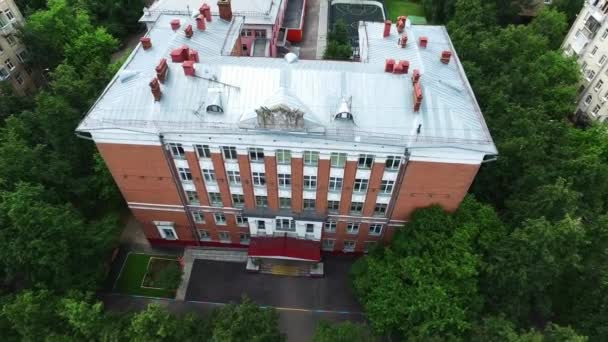 Aerial Moskva skolebygning – Stock-video