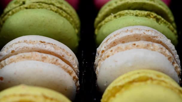 Assortimento di macaron colorati — Video Stock