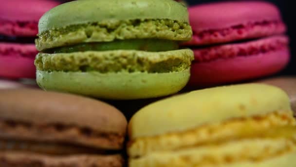 Macaron colorati rotanti — Video Stock