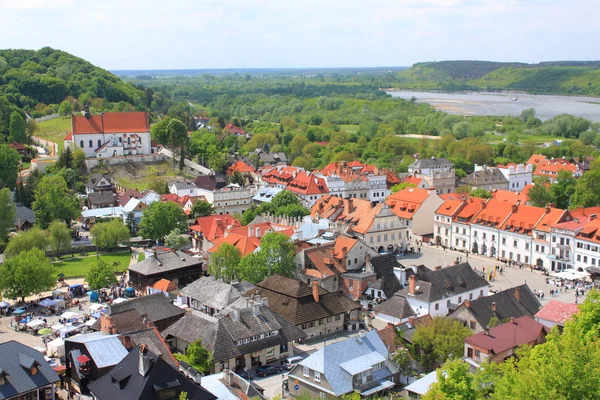 Kazimierz Dolny nad Wisłą (Polska), panorama miasta Obraz Stockowy