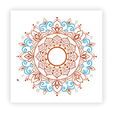 Renkler için mandala tasarımı. Vektör çiçek mandala. Geometrik süslemeli mandalas Özet Vektörü