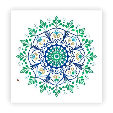 Renkler için mandala tasarımı. Vektör çiçek mandala. Geometrik süslemeli mandalas Özet Vektörü