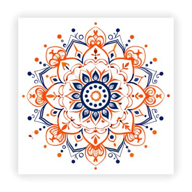 Renkler için mandala tasarımı. Vektör çiçek mandala. Geometrik süslemeli mandalas Özet Vektörü