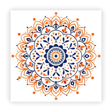 Renkler için mandala tasarımı. Vektör çiçek mandala. Geometrik süslemeli mandalas Özet Vektörü
