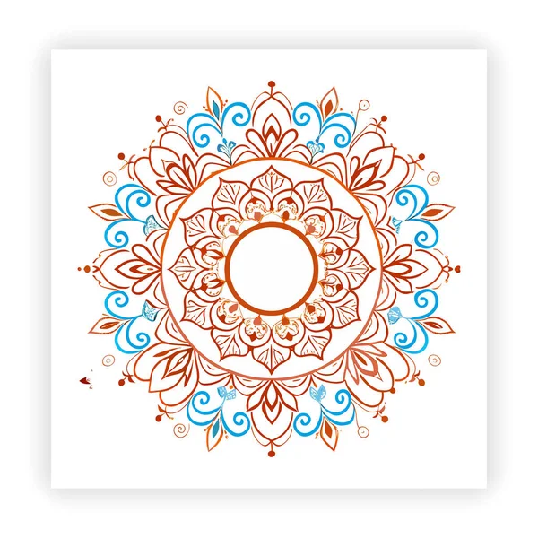 Renkler için mandala tasarımı. Vektör çiçek mandala. Geometrik süslemeli mandalas Özet Vektörü