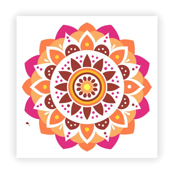 Renkler için mandala tasarımı. Vektör çiçek mandala. Geometrik süslemeli mandalas Özet Vektörü