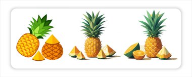 Bir Mango Fruit and Pineapple or Bananas, Vibrant Dragon, Fresh Lime, Green Grapes Icons