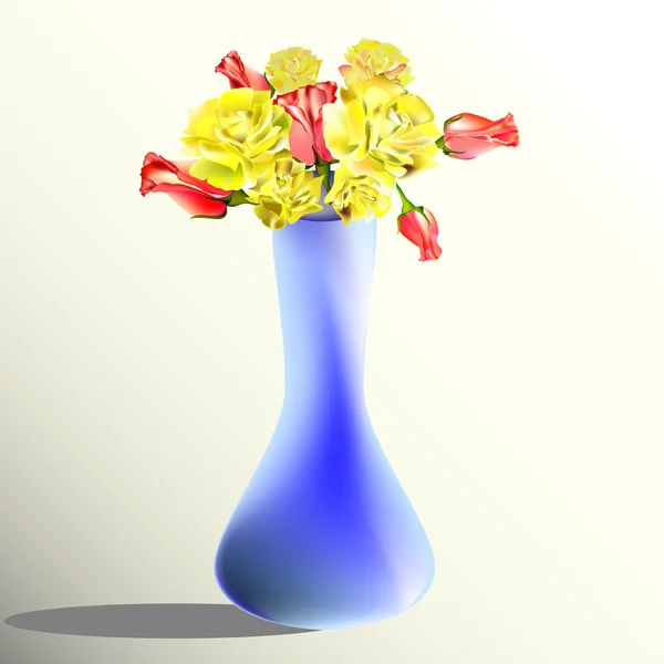 Een vaas bloemen — Stockvector