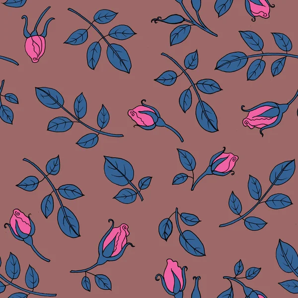 Seamless pattern with roses — Stock Photo, Image