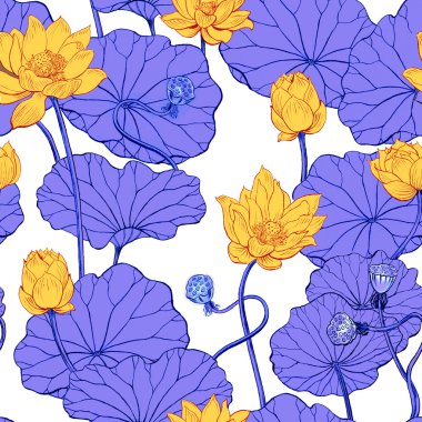 Balık ve lotus.