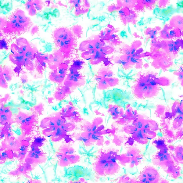 Abstract watercolor floral pattern.