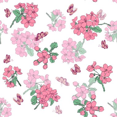 Çiçek arkaplan ile soyut zarafet kusursuz desen. 