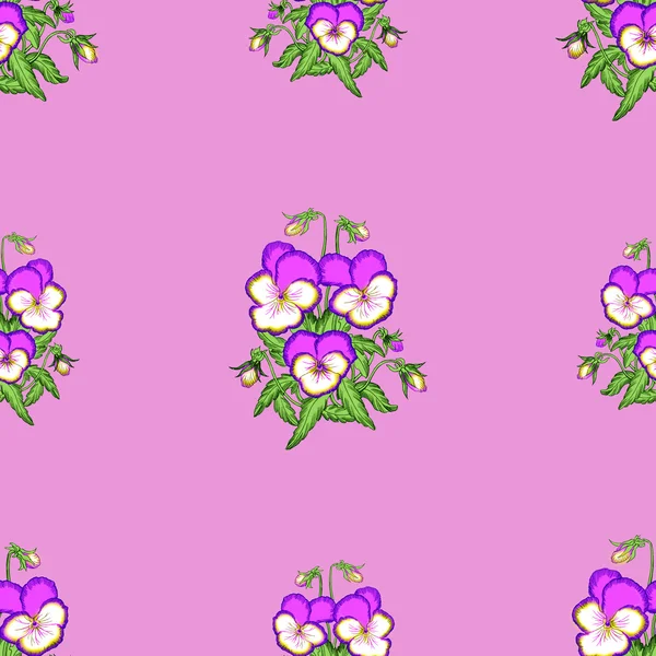 Pansy patrón floral . — Foto de Stock