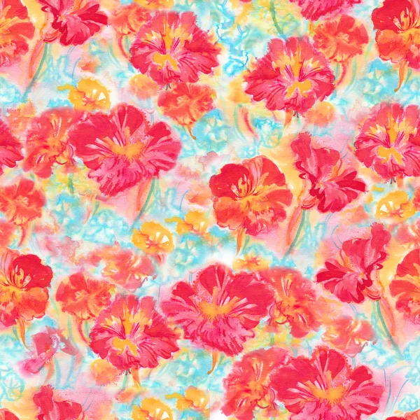 Abstrakte Aquarelle Sommerblumen. — Stockfoto