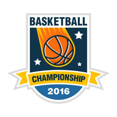Basketbol Şampiyonası, turnuva veya takım spor logosu kalkan