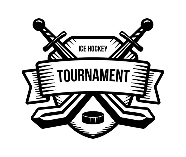 Buz hokeyi kış spor takım logosu. Turnuva, Şampiyonası, lise kulübü. — Stok fotoğraf