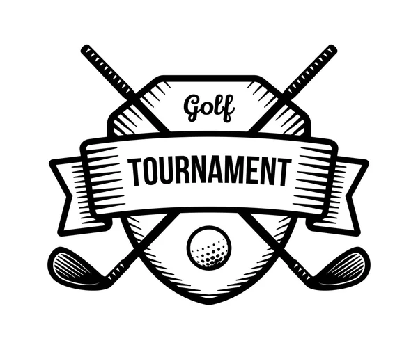 Golf club logo championship. Summer individual sport tournament. — Stock Photo, Image