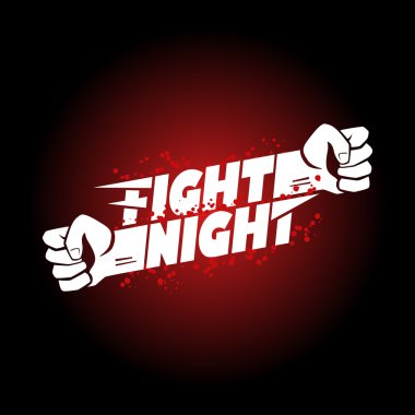 Gece mma, güreş, yumruk Boks Şampiyonası kemer olay logo için mücadele