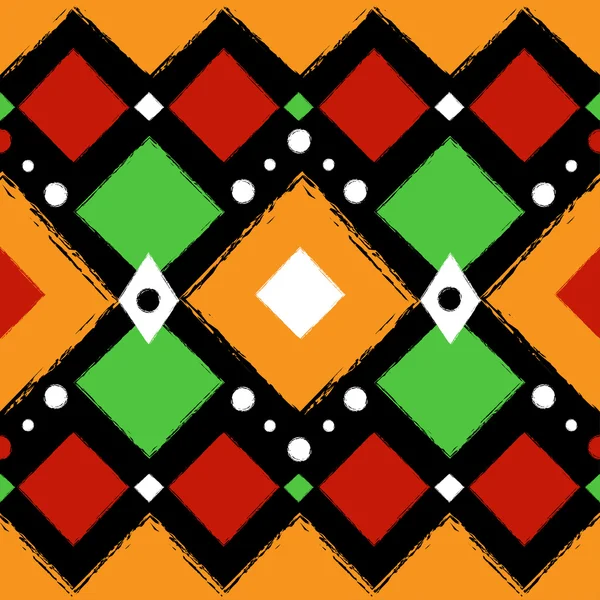 Ornamen warna geometris Afrika . - Stok Vektor