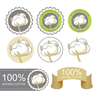 Pamuk amblem seti. 