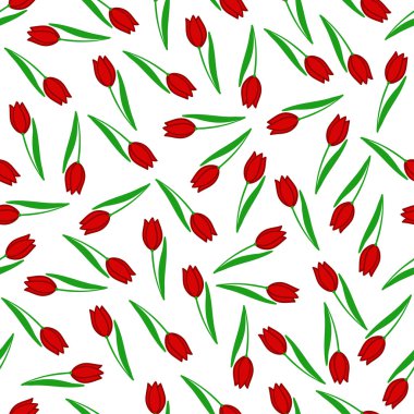 kırmızı lale desen