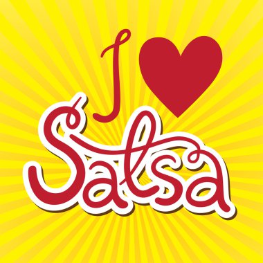 Salsa illüstrasyon seviyorum