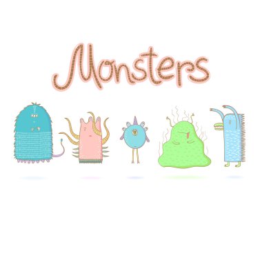 komik sevimli çizgi canavarlar 