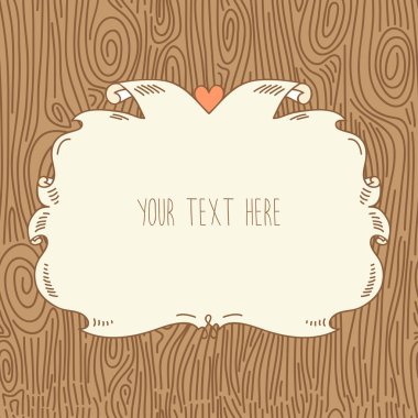 Card with Seamless wood grain.