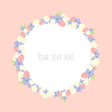 şık çiçekli kart 