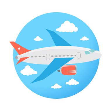 bulutlu gökyüzü düzlemde. 